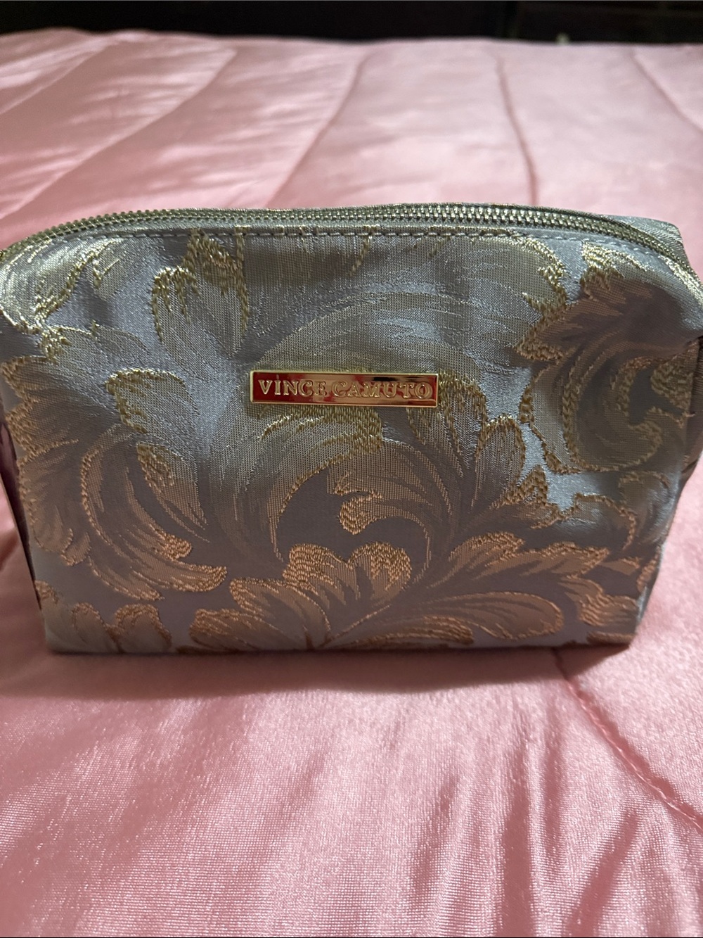 Vince Camuto Metallic Floral Jacquard Pouch